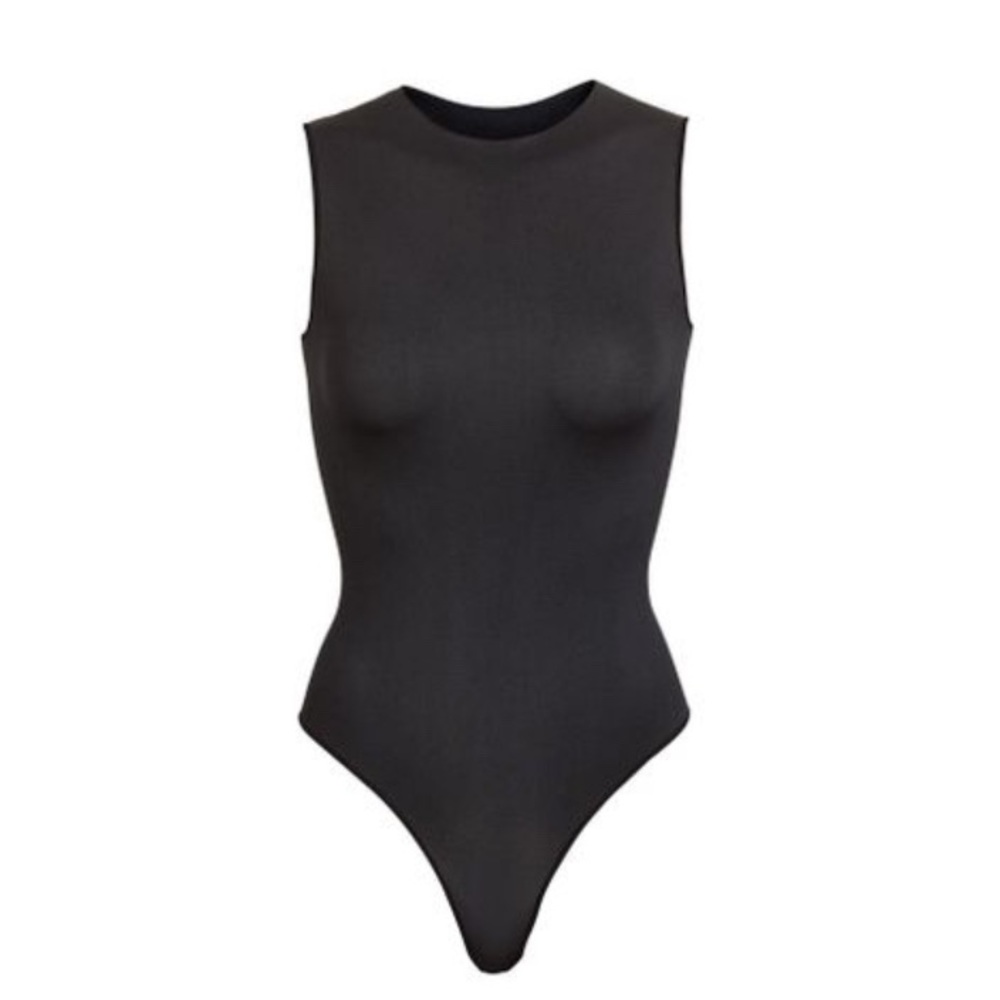 Skims Fits Everybody High Neck Bodysuit Graphite XL NWT